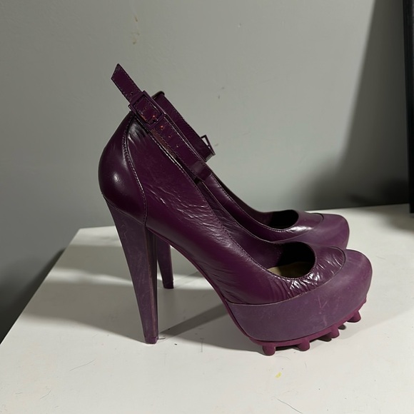 Purple Mary Jeans pumps with platform - Picture 1 of 7